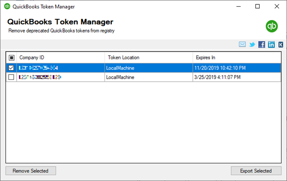 QuickBooks Token Manager - Deprecated